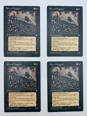 *MTG 4X Flow of Maggots 4X  Ice Age Playset  NM  Rare - SellbyCyn - - Image 1 of 2