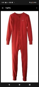 Carhartt K226 Midweight Cotton Union Suit Red Men's L One Piece NWT - Picture 1 of 6