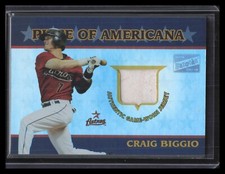 2003 Bazooka Piece of Americana Relics Parallel 25 CB Craig Biggio Jersey 6/25