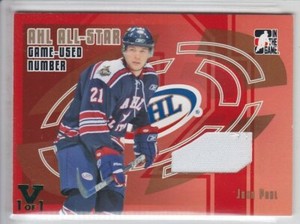 2015-16 ITG FINAL VAULT 06-07 HEROES PROSPECT JOHN POHL 1/1 PATCH NUMBER Leafs