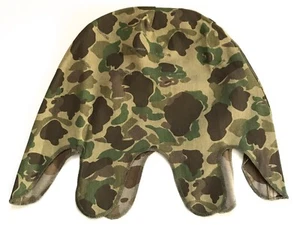  WWII US USMC MARINE P42 HBT FROG SKIN CAMO HELMET COVER-2ND PATTERN - Picture 1 of 2