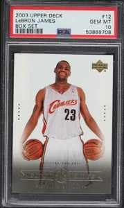 2003 UPPER DECK BOX SET LEBRON JAMES ROOKIE RC #12 PSA 10 GEM MINT - Picture 1 of 2
