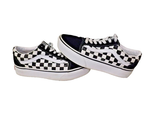 Vans Scarpe Sneakers Unisex Donna 7 5 Uomo 6 Nero Bianco Scacchiera Oldol