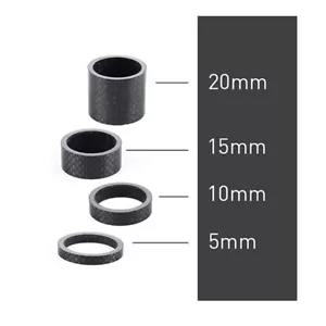 Kit distanziatore lavatrice 1/8" bicicletta in fibra di carbonio MTB 5 10 15 20 mm - Foto 1 di 3