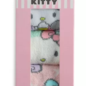 Girls Sanrio Hello Kitty 3-Pack Cozy Socks Shoe Sz 10-4 new nip - Picture 1 of 1