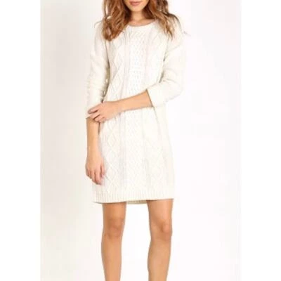 Mini Vestido Suéter Jack by BB Dakota Scout Blanco Crema Tejido Para Mujer Pequeño Foto 1 de 4