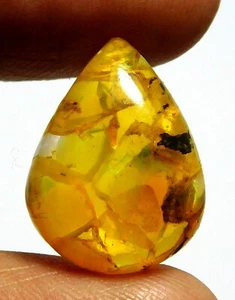 100% Natural Amazing Baltic Amber Pear Cabochon Loose Gemstone 17x13x5mm 4.65Cts - Picture 1 of 6