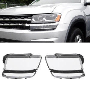Pair Front Headlight Lens Cover for 2018-2020 Volkswagen Atlas, Left+Right Side - Picture 1 of 20