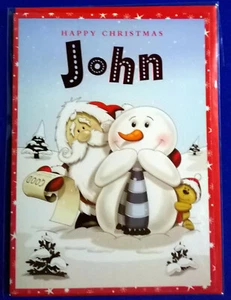 Christmas Card (with name) - John - Picture 1 of 3