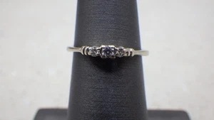 DAMEN 14K DIAMANT WEISSGOLD RING 1,8G GR: 5,5, GEMARKT: 14K (TDY028886) - Bild 1 von 5