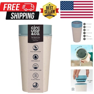 Многоразовая кофейная чашка 12 унций/340 мл - первая в мире дорожная кружка сделана из Recyc... - Изображение 1 из 4