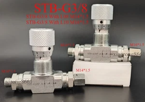 1set Valvola limitatrice idraulica bidirezionale STB-G3/8 con connettore L08 o L10 - Foto 1 di 7
