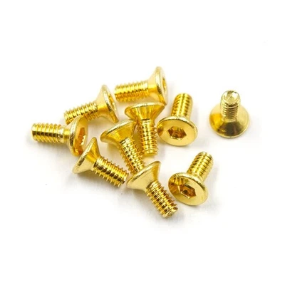Yeah Racing Stainless Steel Gold Coated Hex Socket Flat Head Machine Screw (M2x5 - Image 1 of 2