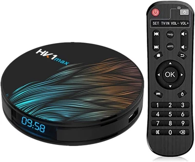 box decoder 4k  hdmi HK1 MAX TV Box Android 10.0 TV Box 4GB RAM 32GB Rom   - Immagine 1 di 2