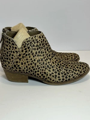 Botines Michael Shannon de cuero al tobillo superior con cremallera para mujer 8 estampado de leopardo animal Foto 1 de 4