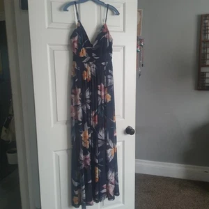 Windsor Größe Small fließend Strand Spaghettiträger Blumen Chiffon Schlitz Maxikleid - Bild 1 von 8