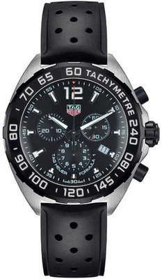 Хронограф Tag Heuer Formula 1 CAZ101WAN7981 43 мм стальной черный циферблат резинка - Изображение 1 из 4