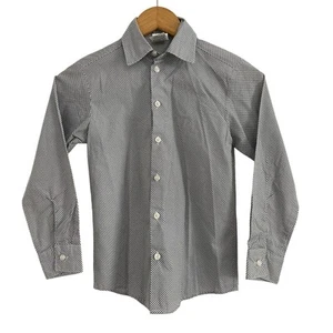 NWOT Van Heusen Boys Button Up Collared Dress Shirt Blue Gray 8 - Picture 1 of 4