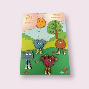 Loungefly McDonalds Fry Gang 4 Stück Emaille Pin Set auf Karte - Bild 1 von 1