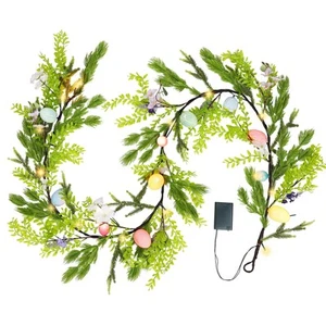 6 FT Lighted Easter Garland, Easter Decorations for Home, Egg Garland Spring ... - Picture 1 of 7