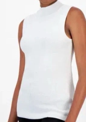 Camiseta sin mangas Tahari ASL para mujer marfil cuello falso talla XL Foto 1 de 4