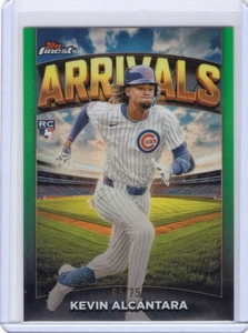 2025 Topps Finest Arrivals Green Refractor /75 - Kevin Alcantara #A-8 (RC) - Bild 1 von 2