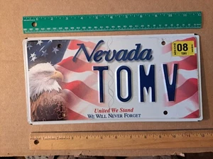License Plates, Nevada, United We Stand Bald Eagle, American Flag, TOM V. Thomas - Picture 1 of 3