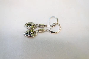 Altered Brighton Silver Black Heart Charm Hope Heal Lever Back Earrings - Bild 1 von 2