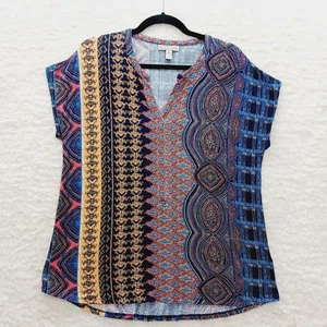 Camiseta Talla L Boho Global Bazaar Whimsycore Resort Chic Boho Audaz Vacaciones vanguardistas - Imagen 1 de 13