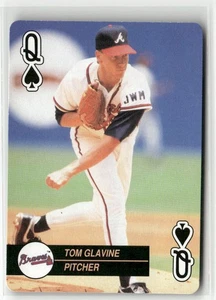 EE. UU. 1992 PLAYING CARD CO ASES DE BÉISBOL #Q TOM GLAVINE ATLANTA BRAVES - Imagen 1 de 2
