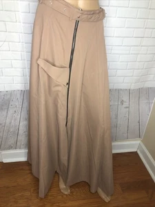 Gonna lunga donna 2025 con zip marrone nuova senza etichetta media - Foto 1 di 15