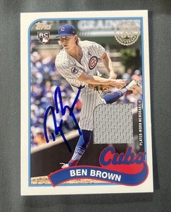 Carta reliquia aggiornamento Topps Ben Brown firmata 2024 - Foto 1 di 1