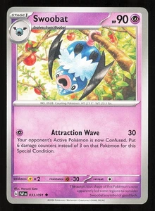 Swoobat 033/091 Regular Near Mint Pokemon TCG S&V Paldean Fates PAF - Picture 1 of 1