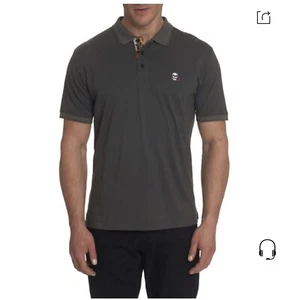 NWT Robert Graham Embroidered Red Rose Skull Head  Easton Polo Shirt Sz XS - Picture 1 of 12
