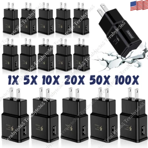 Lot Adaptive Fast Charging USB Wall Charger Adapter For Samsung S10 S9 Note 8 9 - Picture 1 of 28