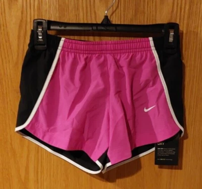 NWT Girls Nike Running Shorts 938828-601 sz Large Fire Pink/Black -4143 - Image 1 of 3
