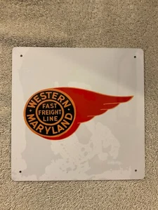 Western Maryland Fast Freight Line Railway Railroad Metal Sign New 8"x 8" - Picture 1 of 3