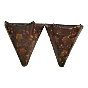 Antigua maceta de madera antigua vintage única de 1900 decoración colgante de pared - Imagen 1 de 11