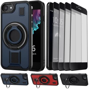 For iPhone SE 2020/SE 2022 Case Ring Kickstand Shockproof Cover Screen Protector - Picture 1 of 33