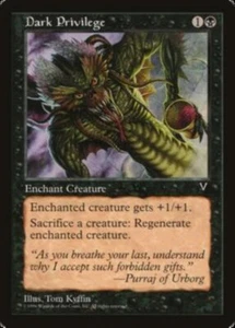 MTG 1x  Dark Privilege Visions  Magic the Gathering  - Picture 1 of 1