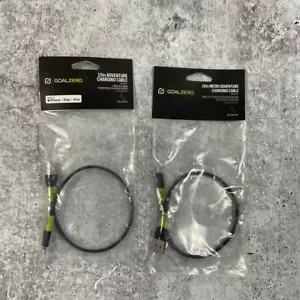 Lot of 2 Goal Zero 10 in Adventure cables USB to Lighting, Micro - Picture 1 of 2