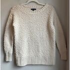 American Eagle Women’s Sz.medium Chunky Knit Sweater Wool Alpaca Popcorn Beige