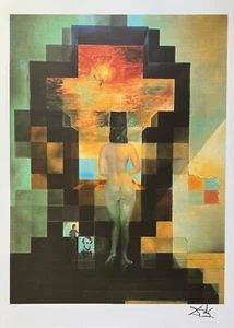Salvador Dali Lincoln DALIVISION Signed Limited Edition Lithograph Art 30" x 22" - Picture 1 of 6