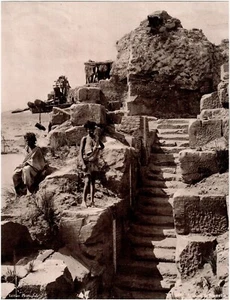 Ägypten.Egypt.Assuan.Der Nilometer.Kinder.Photoglob Edition.Mechanisches Foto.1890 - Bild 1 von 1