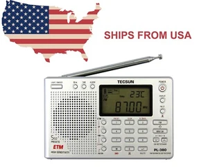 TECSUN PL-380 (SILVER) DSP PLL AM/FM Shortwave Radio Receiver - Picture 1 of 10