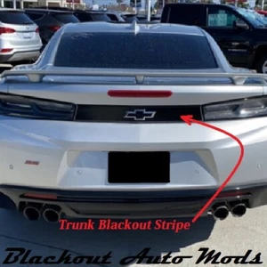 Gloss Black Camaro Rear Bumper Trunk Blackout Decal Stripe 23241386 OEM Spec - Picture 1 of 4