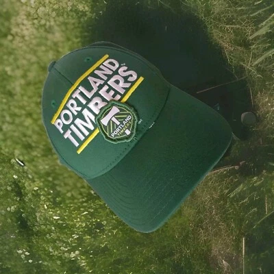 Portland Timbers Adidas Flex Hat Size S/M Spell Out LOGO Soccer MLS Cap - Image 1 of 4