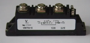 Módulo de Potencia Vishay VSKT56/16 - Diodo y Tiristor - Añadir Un Paquete Generación 7 Nuevo de Lote Antiguo - Imagen 1 de 5