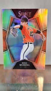 Mike Mussina 2022 Panini Select Baseball Premier Level Silver Prizm Orioles