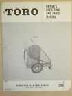 TORO SPRAYER OWNERS, OPERATING AND PARTS MANUAL SN# 40157 - 18275 AND UP 